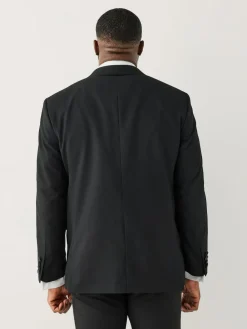 Next Black Muscle Fit Motionflex Stretch Tuxedo Suit Jacket^ Black Suits