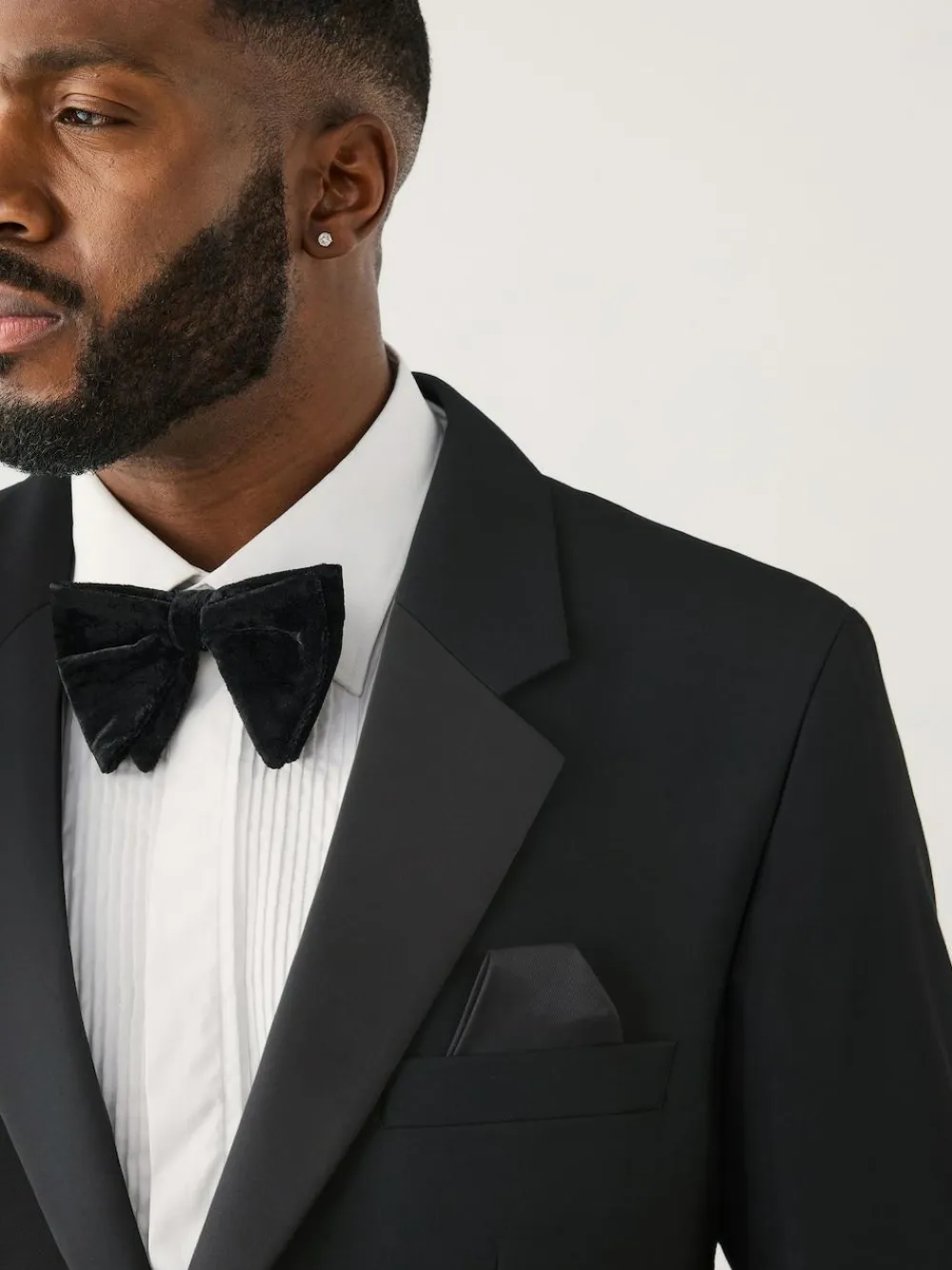 Next Black Muscle Fit Motionflex Stretch Tuxedo Suit Jacket^ Black Suits