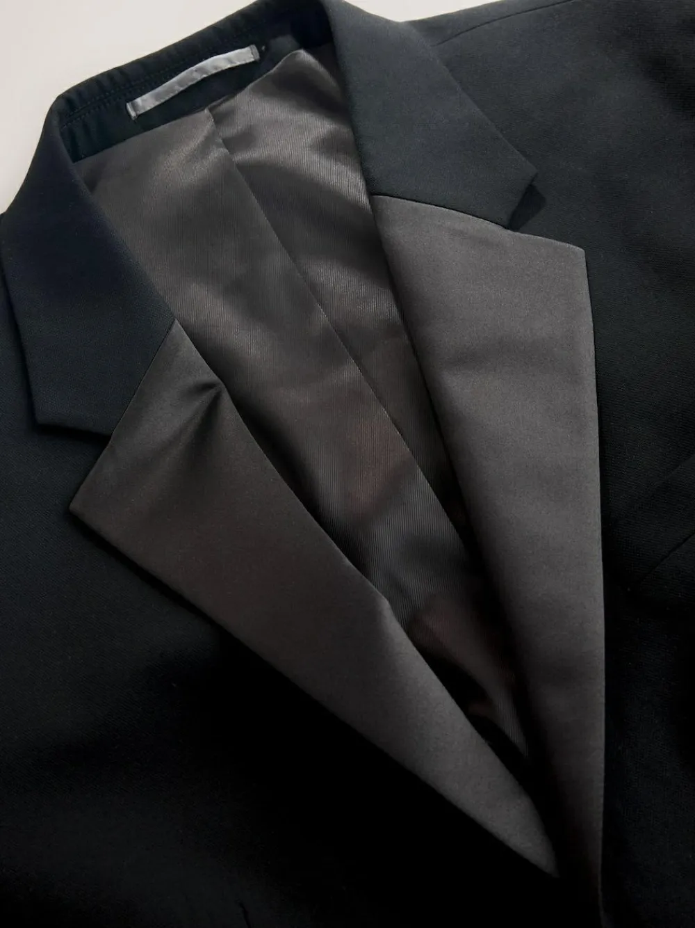 Next Black Muscle Fit Motionflex Stretch Tuxedo Suit Jacket^ Black Suits