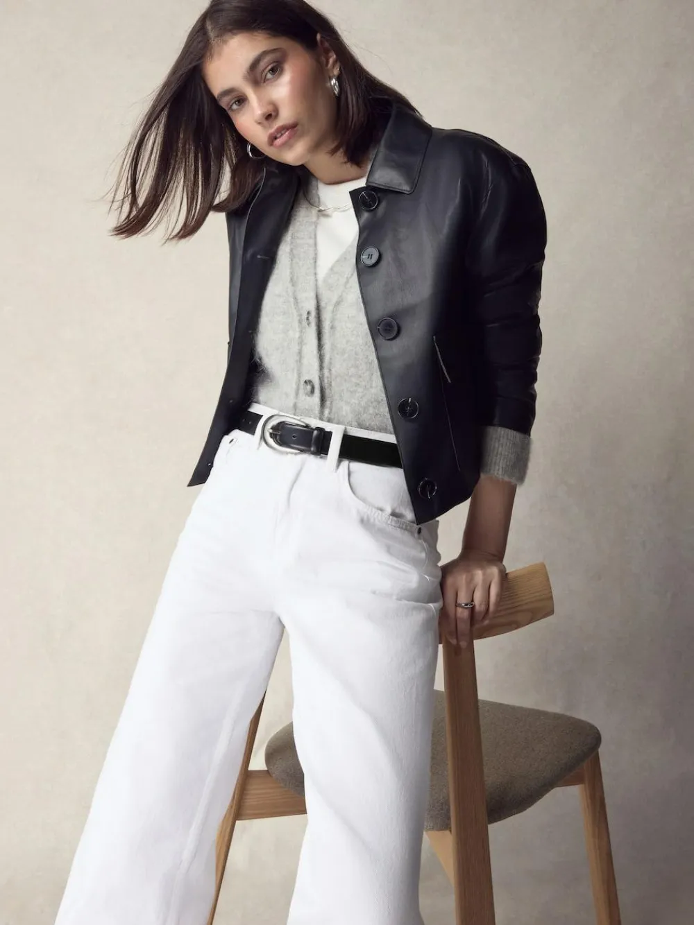 Discount Next Black N. Premium Made In Italy Curve Buckle Leather Belt