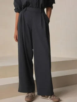 Next N. Premium Wide Leg Tailored Jersey Trousers^Women Pants