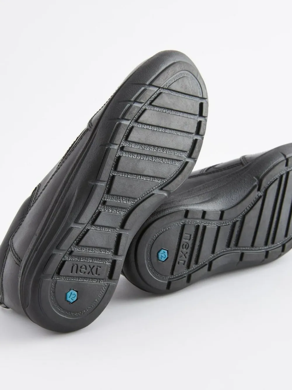 Next Black Narrow Fit (E) School Leather Lace-Up Shoes