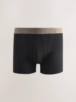 Hot Next Black Neutral Waistband A-Front Boxers 10 Pack