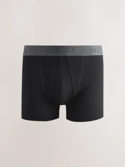 Hot Next Black Neutral Waistband A-Front Boxers 10 Pack