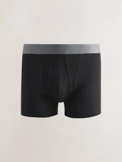 Hot Next Black Neutral Waistband A-Front Boxers 10 Pack