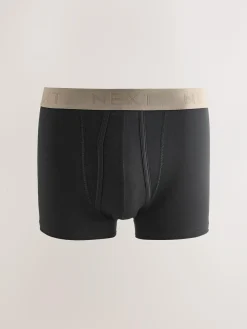 Hot Next Black Neutral Waistbands A-Front Boxers 10 Pack