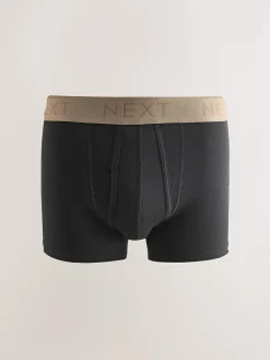 Hot Next Black Neutral Waistbands A-Front Boxers 10 Pack