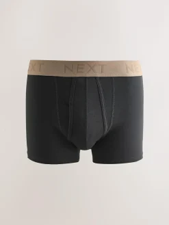 Hot Next Black Neutral Waistbands A-Front Boxers 10 Pack
