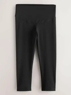 Discount Next Black Active Sports Tummy Control High Waisted Dry Tech Mid Length Sculpting Leggings