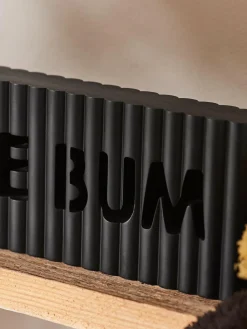 Sale Next Rib Word Block Ornament Black Nice Bum