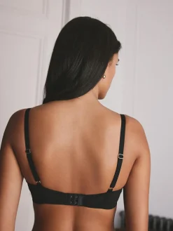 Next Black Non Pad Balcony Premium Embroidery Bra
