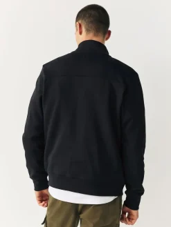 Hot Next Non-Hooded Hybrid Full Zip Jacket Black
