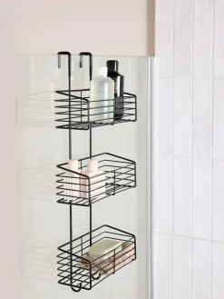 Next Over Door Three Tier Shower Caddy Black