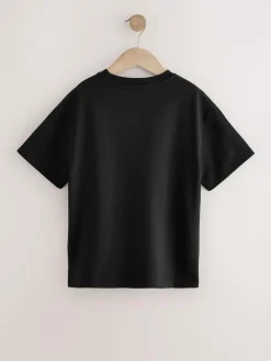Online Next Oversized Heavyweight 100% Cotton T-Shirt (3-16yrs) Black