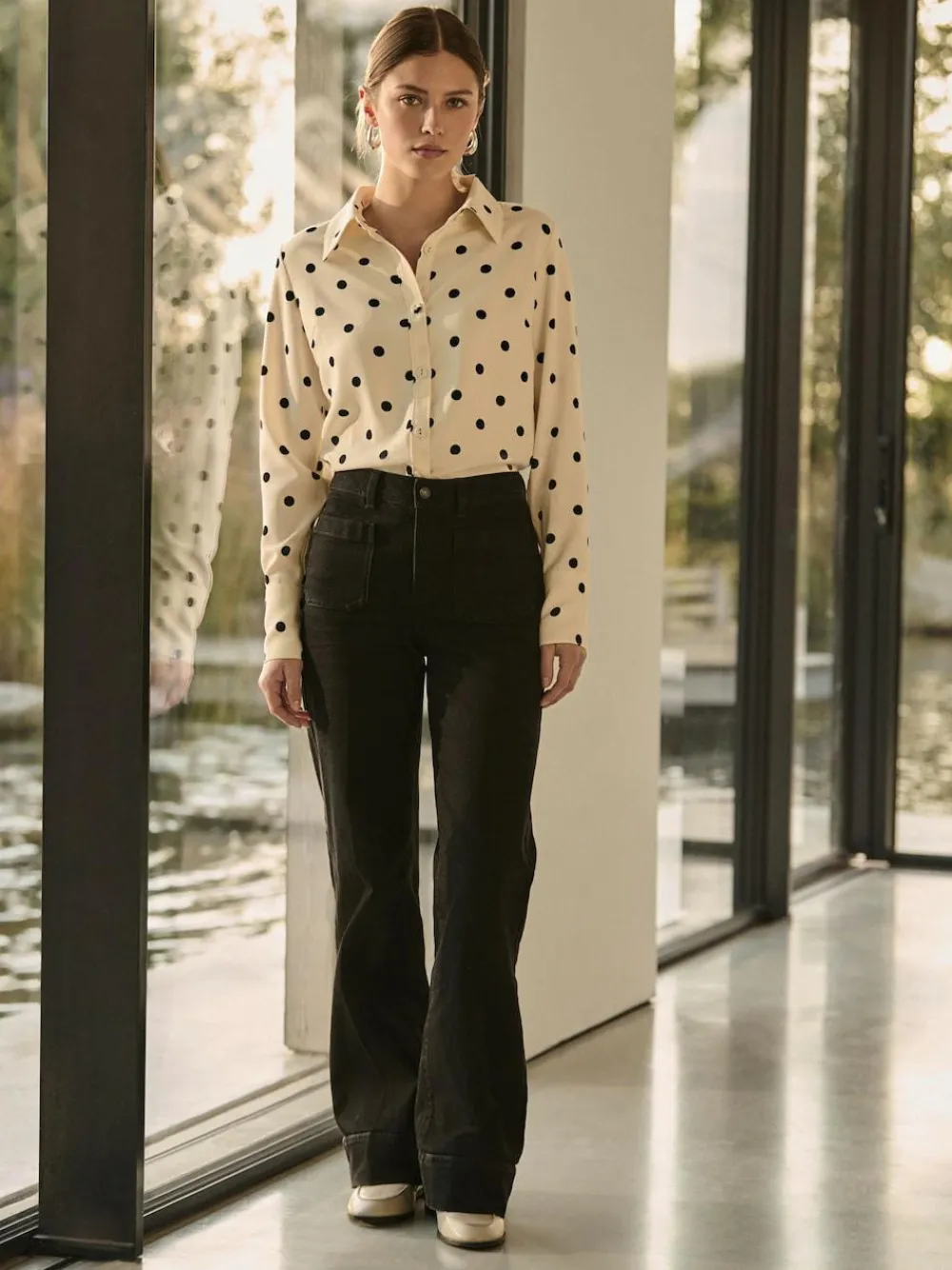 Next Patch Pocket Wide Leg Jeans^Women Jeans|Jeans