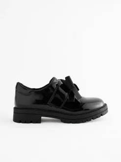 Next Black Patent Bow Monkstrap Chunky School Shoes^ Shoes