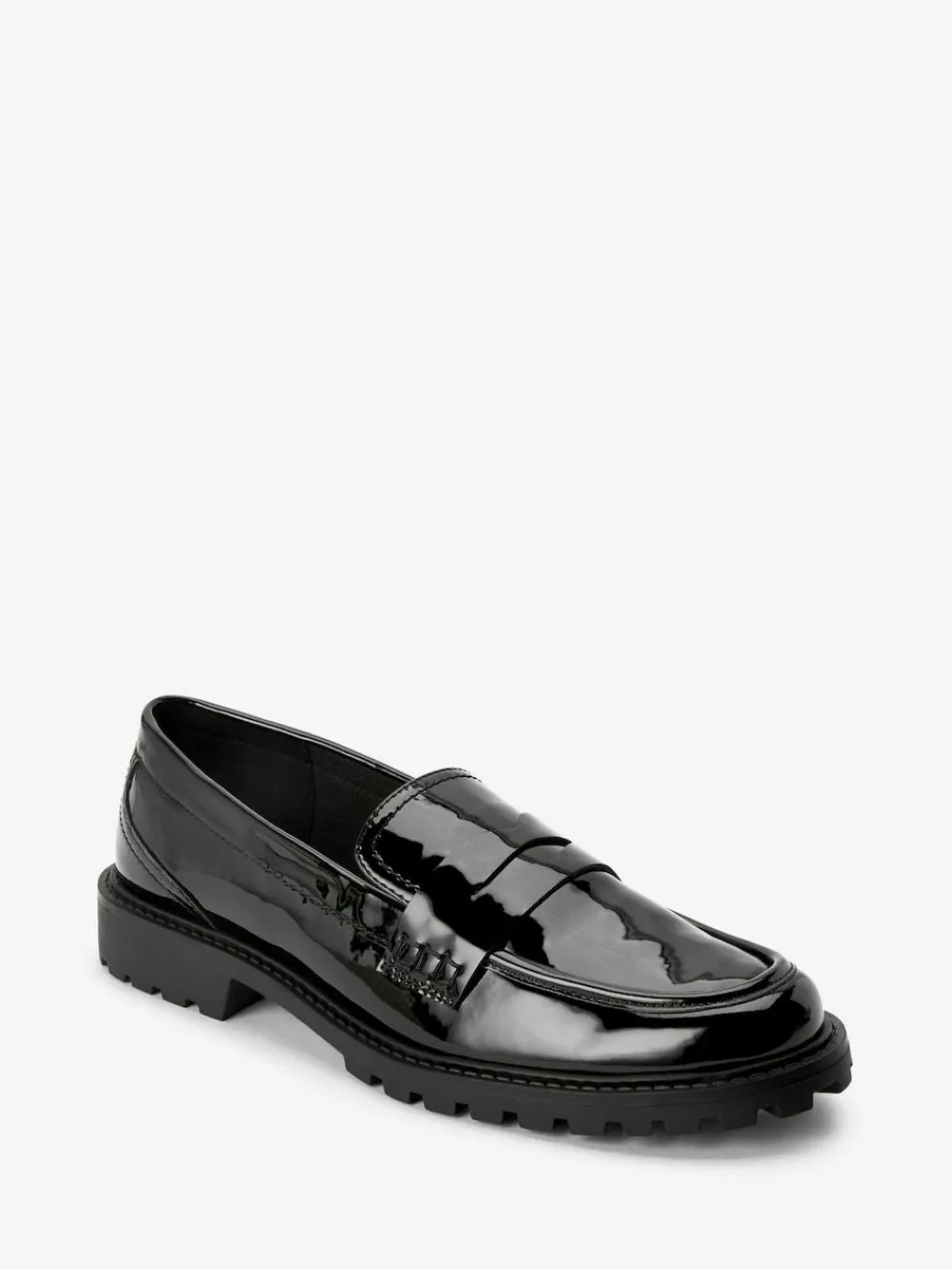 Sale Next Patent Chunky Loafer Shoes Black
