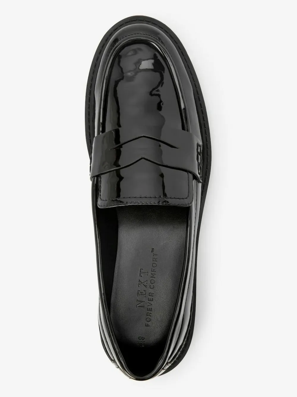 Sale Next Patent Chunky Loafer Shoes Black