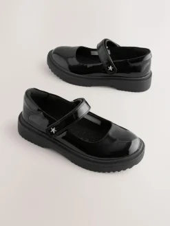 Best Next Black Patent Chunky Mary Jane School Shoes