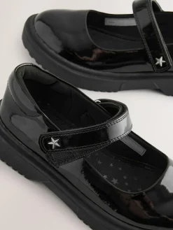 Best Next Black Patent Chunky Mary Jane School Shoes