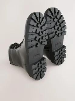 Best Next Black Patent Extra Wide Fit Forever Comfort® Lace-Up Boots