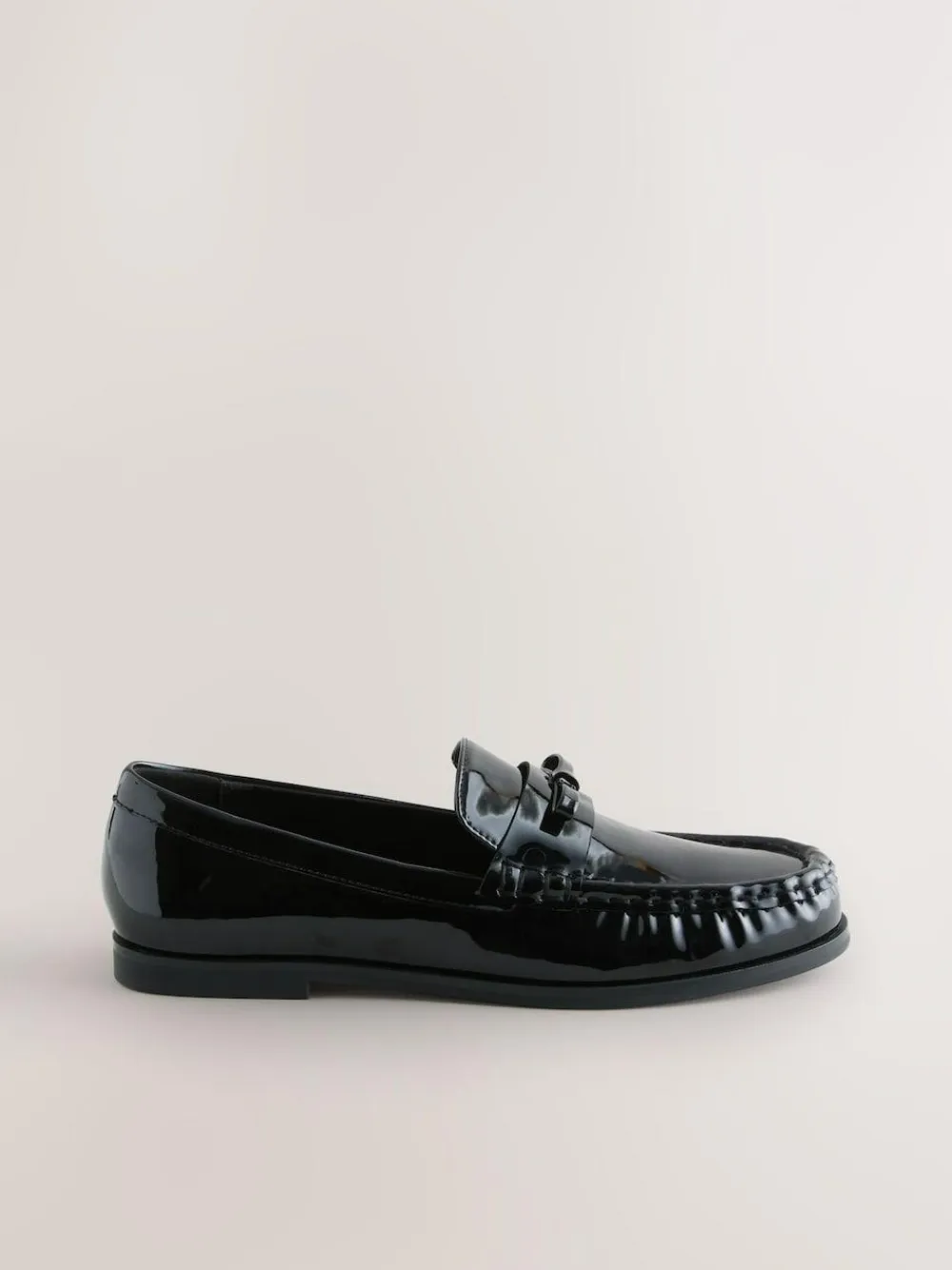 Hot Next Forever Comfort® Bow Detail Ruched Toe Loafers Black Patent