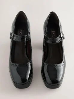 Next Forever Comfort® Brogue Mary Jane Platform Block Heels^Women Heels