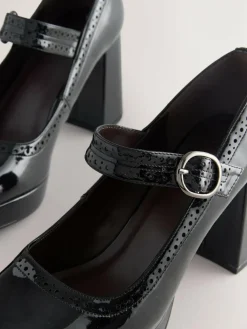 Next Forever Comfort® Brogue Mary Jane Platform Block Heels^Women Heels