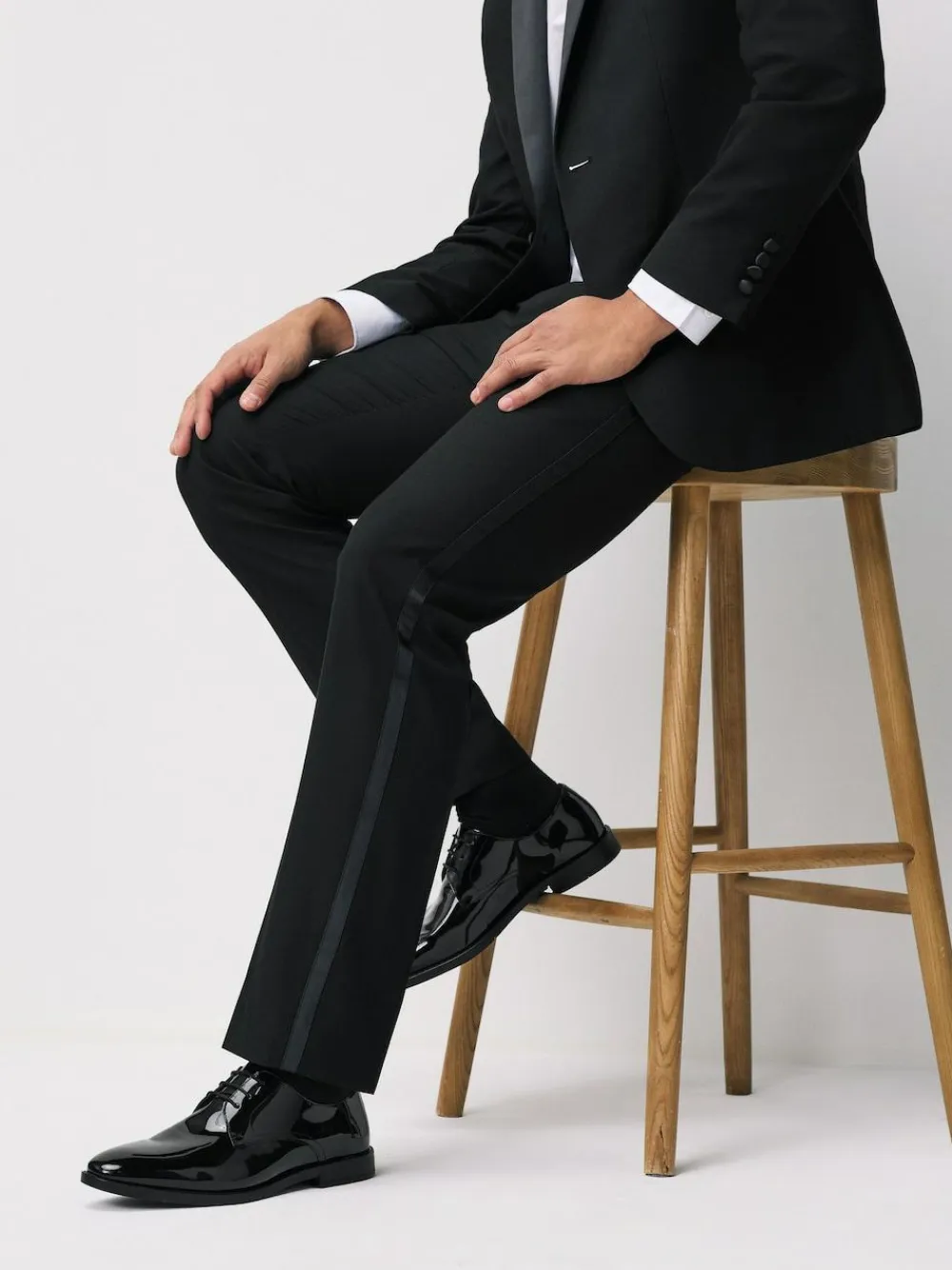 Next Black Patent Leather Derby Shoes^ Shoes