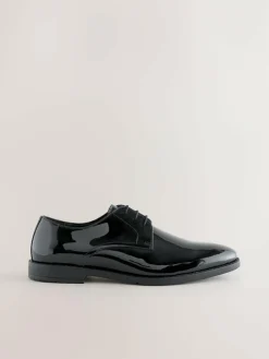 Next Black Patent Leather Derby Shoes^ Shoes
