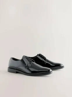 Next Black Patent Leather Derby Shoes^ Shoes