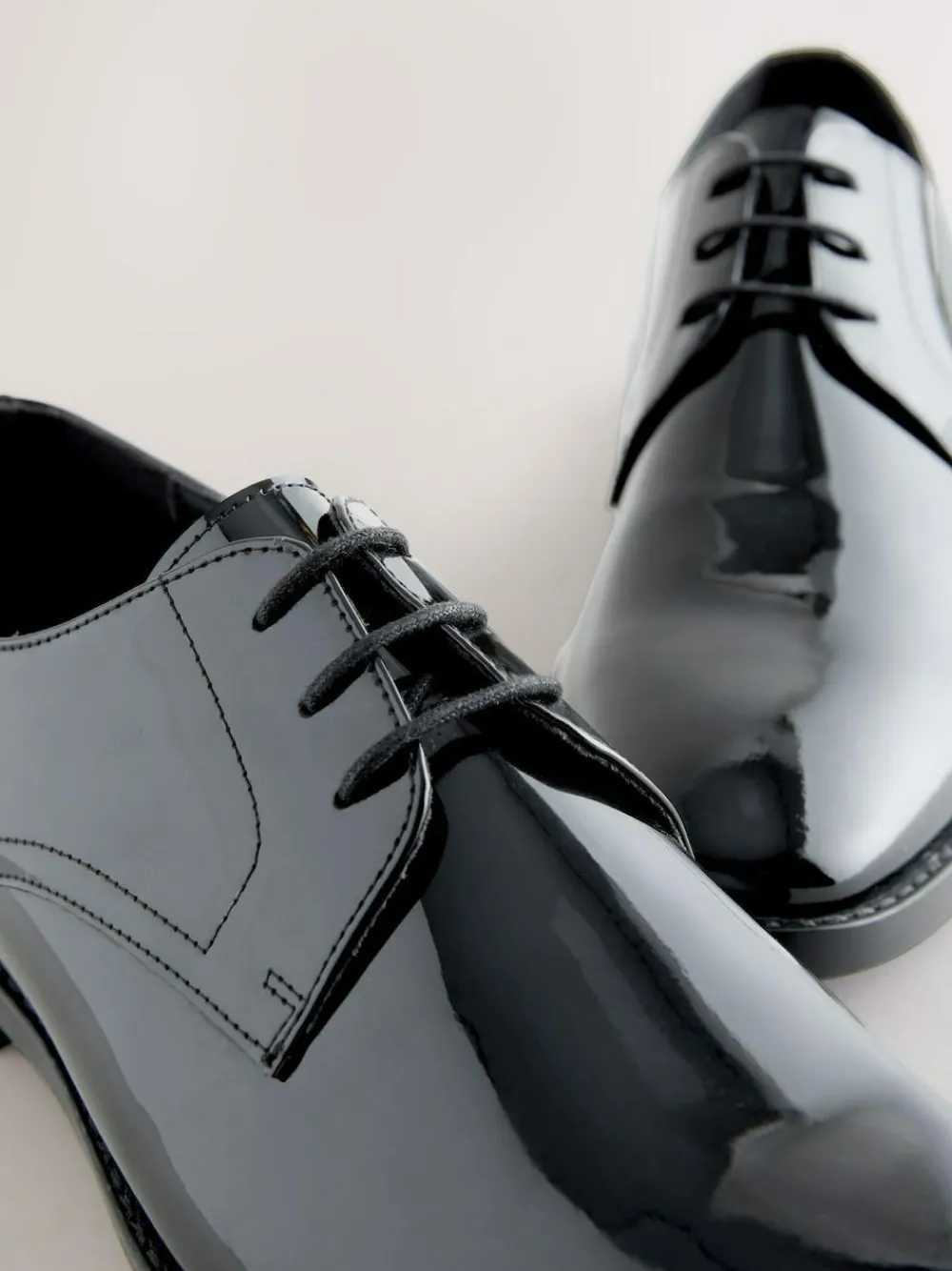 Next Black Patent Leather Derby Shoes^ Shoes