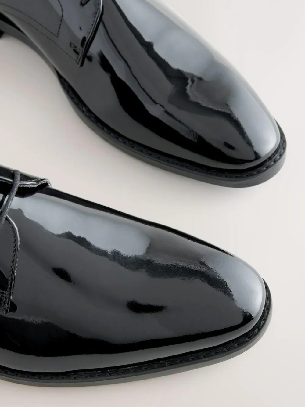 Next Black Patent Leather Derby Shoes^ Shoes