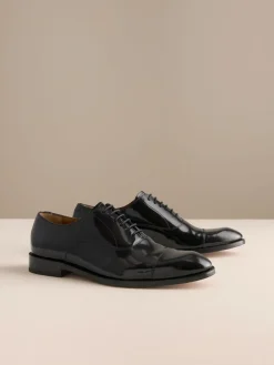 Next Black Patent Leather Oxford Toe Cap Shoes^ Shoes|Occasionwear