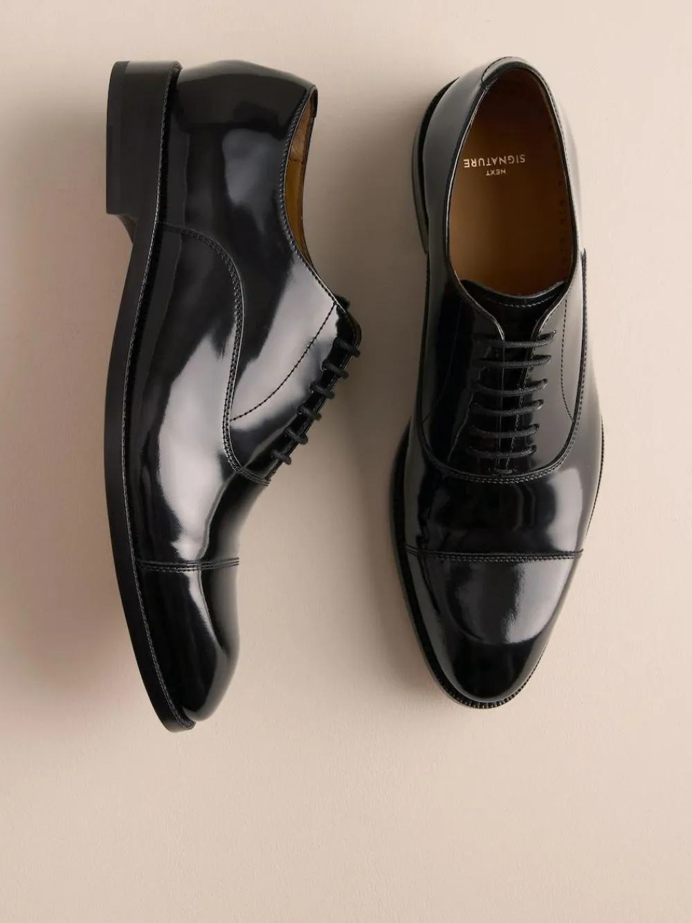 Next Black Patent Leather Oxford Toe Cap Shoes^ Shoes|Occasionwear