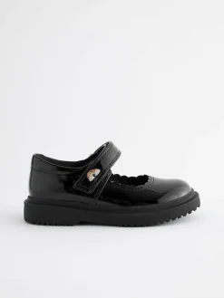 Discount Next Black Patent Rainbow Chunky Mary Jane School Shoes