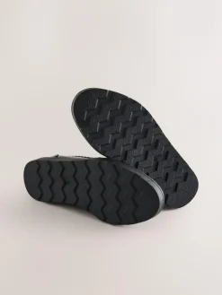 Discount Next Black Patent School Leather Slim Sole Loafers