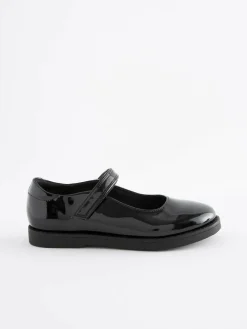 Next Black Patent School Mary Jane Crepe Sole Shoes