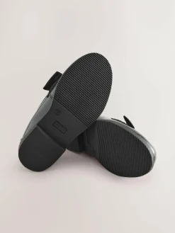 Next Black Patent Standard Fit (F) Leather Bow Loafer School Shoes^ Shoes