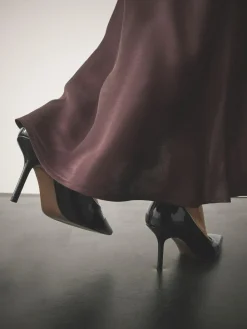 Clearance Next Standard/Wide Fit Forever Comfort® Point Toe Court Heels Black Patent