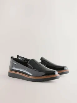 Next Standard/Wide Fit Forever Comfort® Slip On Clean Chunky Sole Loafers^Women Flats