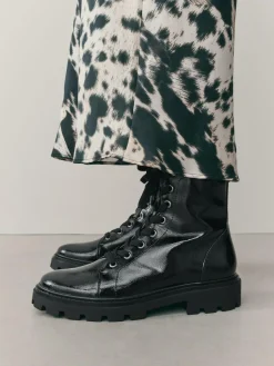 Best Next Standard/Wide Fit Forever Comfort® Lace-Up Boots Black Patent