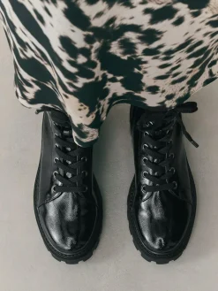 Best Next Standard/Wide Fit Forever Comfort® Lace-Up Boots Black Patent