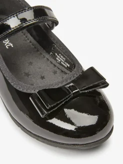 Discount Next Black Patent Wide Fit (G) School Leather Bow Mary Jane Shoes