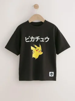 Next Black Pikachu Pokémon Short Sleeve T-Shirt (3-16yrs)^BOY T-Shirts