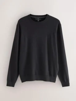 Next Plain Regular Fit Cotton Rich Crew Neck Jumper^ Nightwear|Knitwear