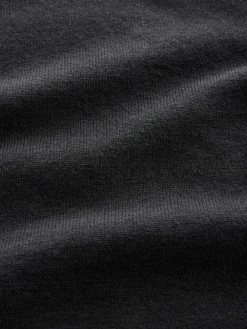 Next Plain Regular Fit Essential Long Sleeve Knitted Polo Shirt Black