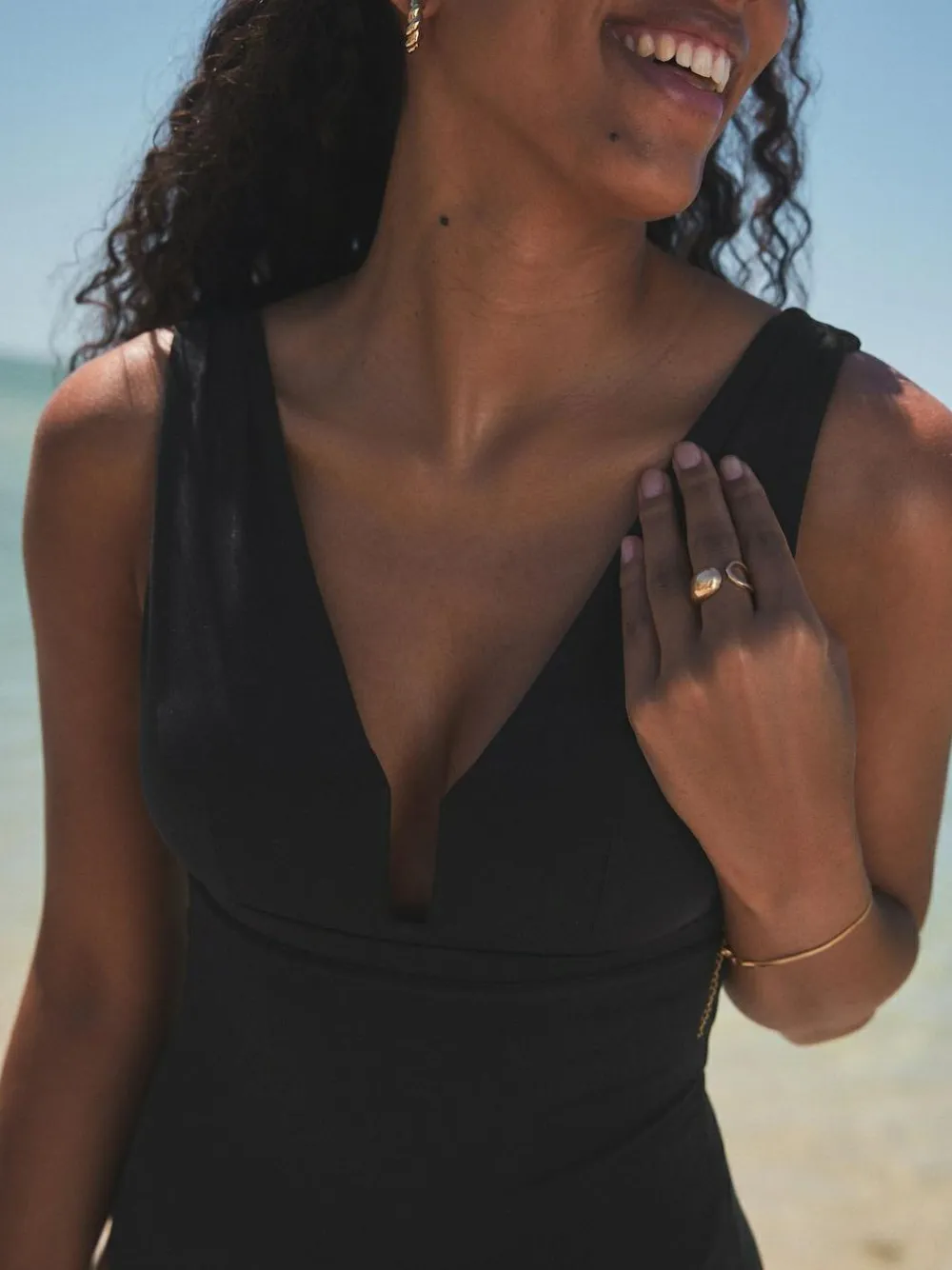 Next Black Plunge Shaping Tummy Control Swimsuit^Women Swimwear