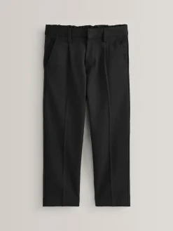 Sale Next Plus Waist School Pleat Front Trousers (3-17yrs) Black