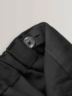 Sale Next Plus Waist School Pleat Front Trousers (3-17yrs) Black